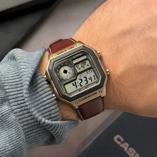 Casio AE-1200 Illuminator Watch – Light Brown Edition (J1234)
