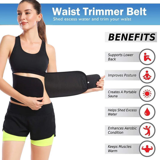 Sweat Slim Neoprene Tummy Trimmer – Burn more sweat, shape your core, and get firm support during gym, yoga, or daily wear.