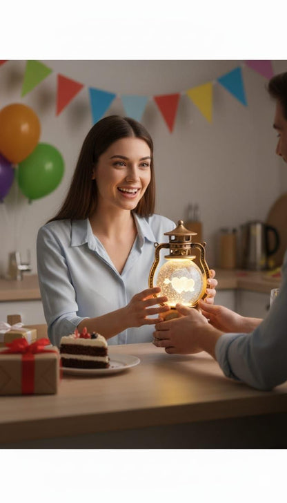Heartshot Crystal Ball Lamp – Romantic Bedside Glow for Couples