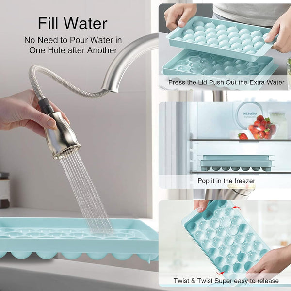 Round Ice Cube Trays for Freezer
