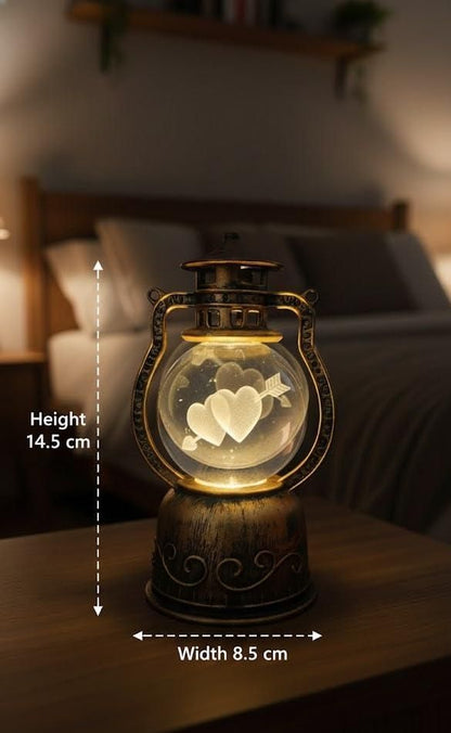 Heartshot Crystal Ball Lamp – Romantic Bedside Glow for Couples