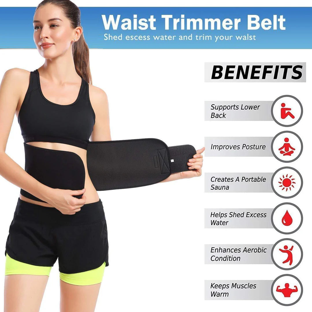 Sweat Slim Neoprene Tummy Trimmer – Burn more sweat, shape your core, and get firm support during gym, yoga, or daily wear.