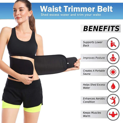 Sweat Slim Neoprene Tummy Trimmer – Burn more sweat, shape your core, and get firm support during gym, yoga, or daily wear.